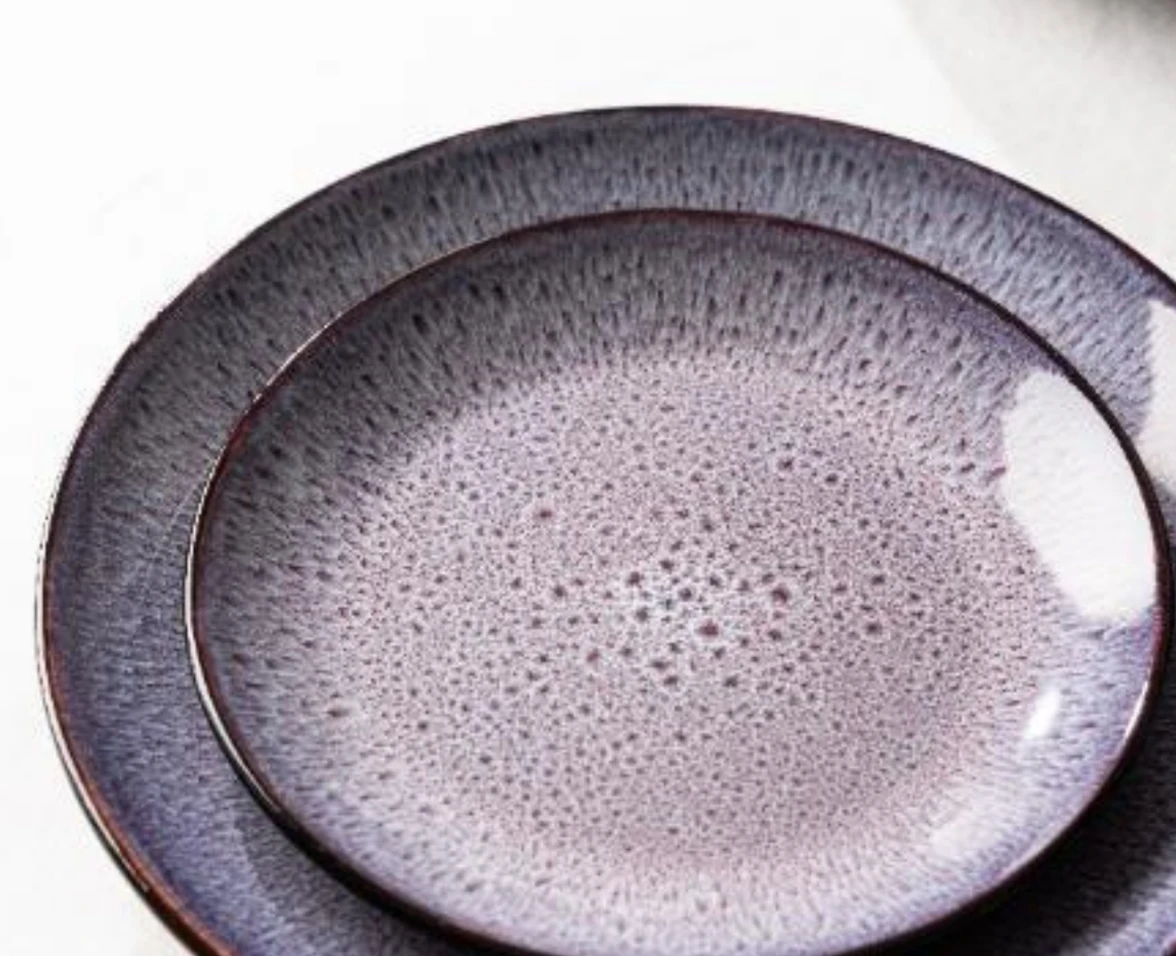 New Arrival: Lilac Radial Reactive Glaze Two-Tone Stoneware Dinnerware Collection